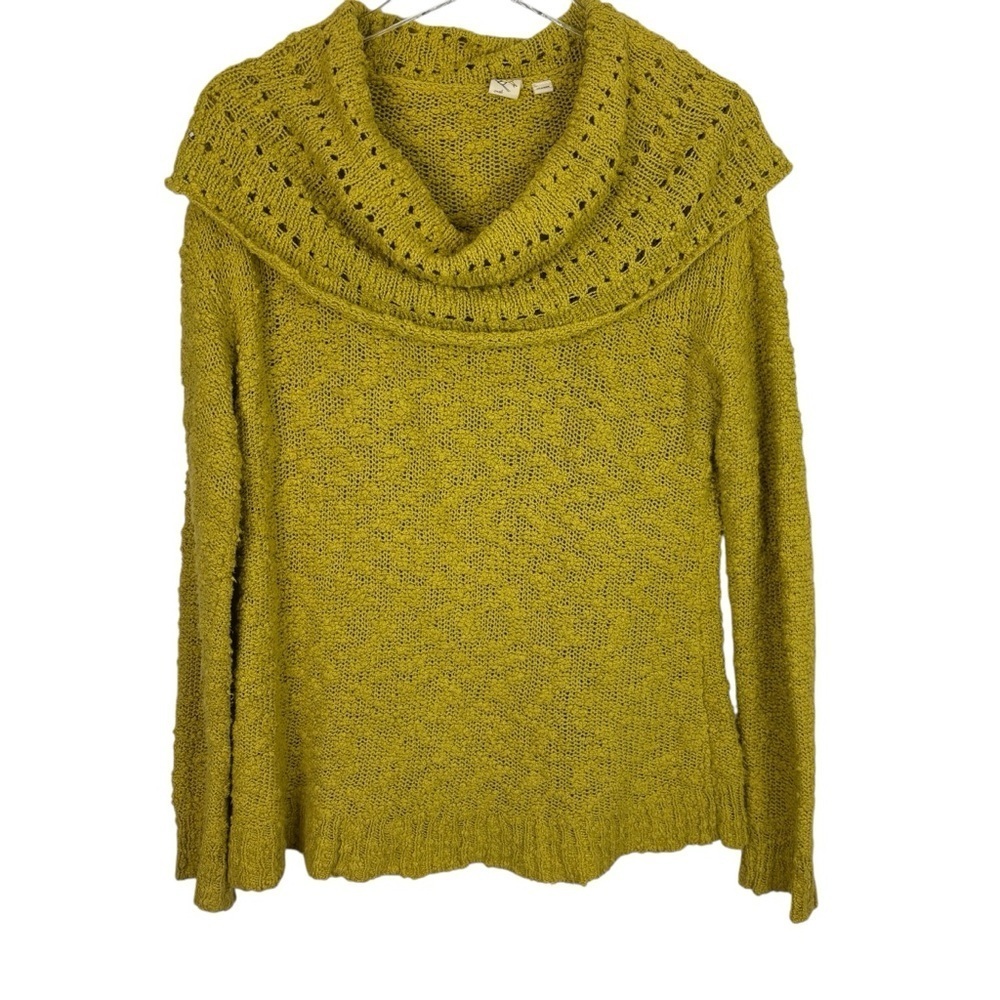 Anthropologie Yellow Bird Cowl Neck Knit Sweater Size Small